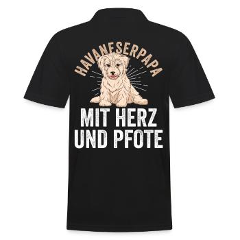 Chien Chien Papa Père Havanais Papa Bichon Havanais - Polo Homme - noir - Dos - Kai (181cm)