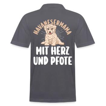 Chien Bichon Havanais - Polo Homme - charbon - Dos - Nico (186cm)