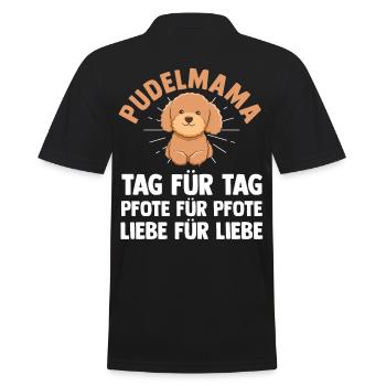 Dog Mom Poodle Mom Mom Mother Poodle - Men's Polo Shirt - black - Back - Kai (181cm)