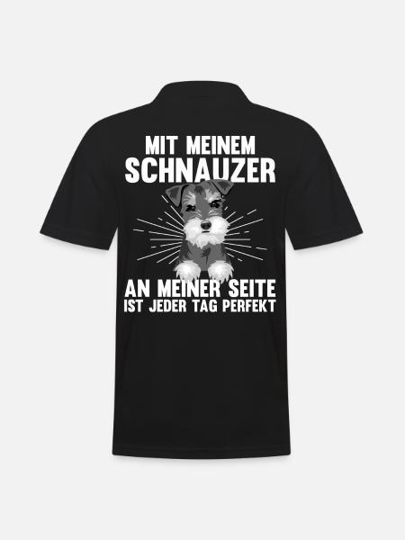Hund Schnauzer Riesenschnauzer - Männer Poloshirt - Schwarz
