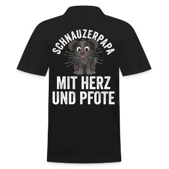 Dog Dog Dad Father Schnauzer Dad Schnauzer - Men's Polo Shirt - black - Back - Kai (181cm)