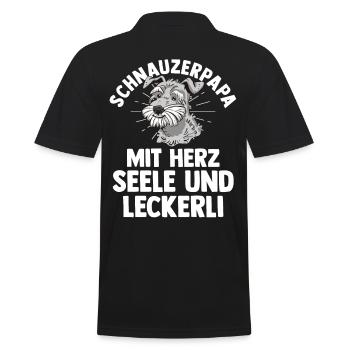 Dog Dog Dad Father Schnauzer Dad Schnauzer - Men's Polo Shirt - black - Back - Kai (181cm)