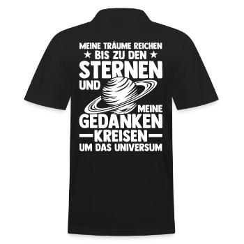 Astrology, Astrologer, Astronaut, Universe, Space - Men's Polo Shirt - black - Back - Kai (181cm)