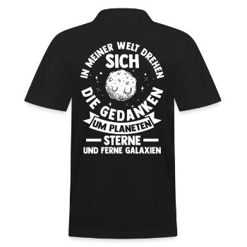 Astrologie Astrologe Astronaut Universum Weltraum - Männer Poloshirt - Schwarz - Hinten - Kai (181cm)
