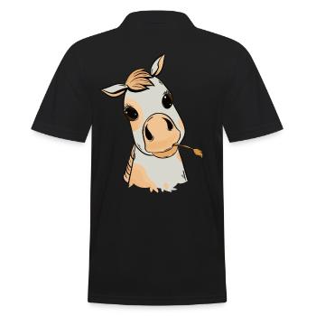 Poulain, Bébé, Cheval, Enfant, Cadeau D’anniversaire, Enfant - Polo Homme - noir - Dos - Kai (181cm)
