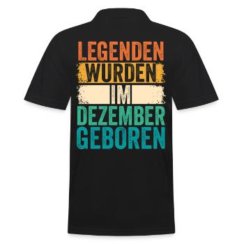 Les légendes sont nées en décembre - Polo Homme - noir - Dos - Kai (181cm)