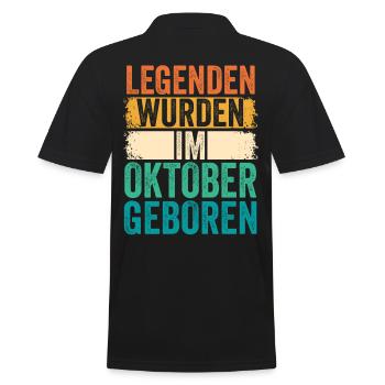 Les légendes sont nées en octobre - Polo Homme - noir - Dos - Kai (181cm)
