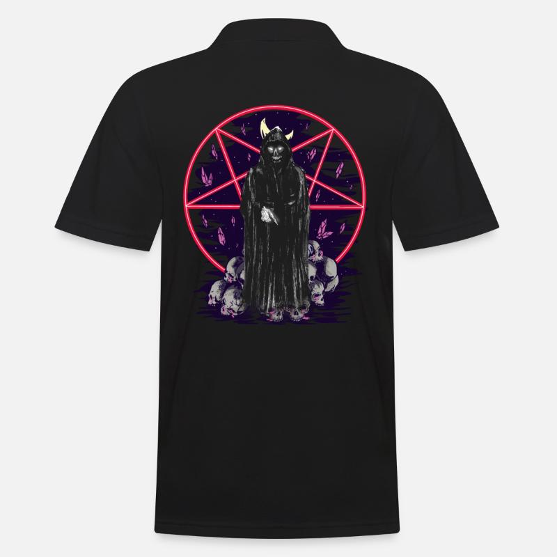 Tod Monster Horror Fantasy Dämon Tod Halloween - Männer Poloshirt - Schwarz