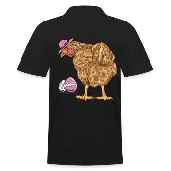 Poulet, Volaille, Oeufs De Pâques, Oeuf, Poule Ferme - Polo Homme - noir - Dos - Kai (181cm)
