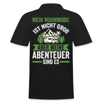 Camper Wohnwagen Wohnmobil Campen Camping - Männer Poloshirt - Schwarz - Hinten - Kai (181cm)