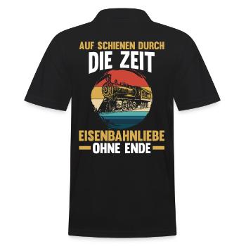 Model Railroad Model Train Train Railroad Railroad Railroad Railroad Model Train Model Train Model T - Men's Polo Shirt - black - Back - Kai (181cm)