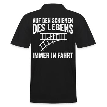 Model Railroad Model Train Train Railroad Railroad Railroad Railroad Model Train Model Train Model T - Men's Polo Shirt - black - Back - Kai (181cm)