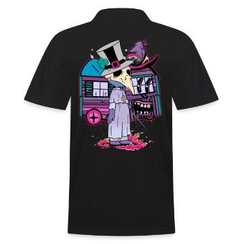 Wizard Witchcraft Witches Fantasy Magic Magical Raven - Men's Polo Shirt - black - Back - Kai (181cm)