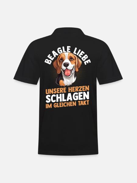 Dog Beagle - Men's Polo Shirt - black