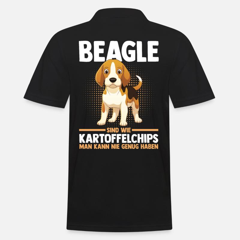 Hund Beagle - Männer Poloshirt - Schwarz