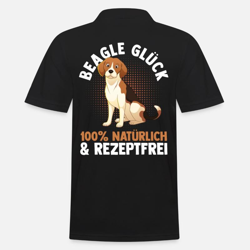 Hund Beagle - Männer Poloshirt - Schwarz