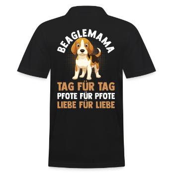 Chien Maman Beaglemama Mère Beagle - Polo Homme - noir - Dos - Kai (181cm)