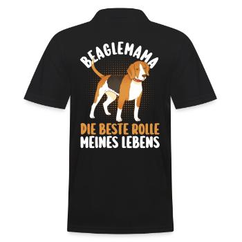 Hund Hundemama Beaglemama Mutter Beagle - Männer Poloshirt - Schwarz - Hinten - Kai (181cm)