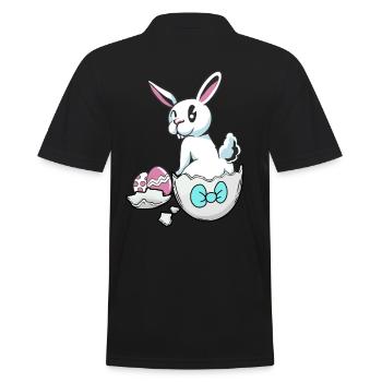 Pâques lapin coquille d’oeuf oeufs oeufs de Pâques oeufs d’enfant oeuf - Polo Homme - noir - Dos - Kai (181cm)