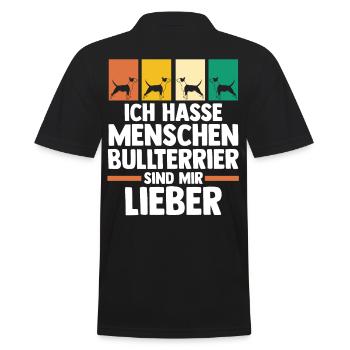 Chien Bull Terrier - Polo Homme - noir - Dos - Kai (181cm)