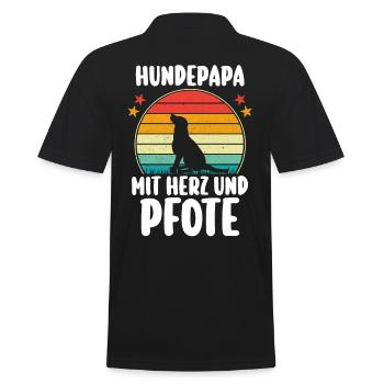 Dog Retro Dog Mom - Men's Polo Shirt - black - Back - Kai (181cm)