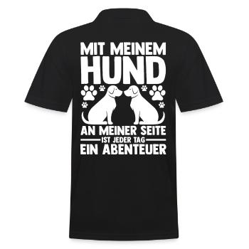 Hund Hundebesitzer Hundehalter Hundemotiv Hunde - Männer Poloshirt - Schwarz - Hinten - Kai (181cm)