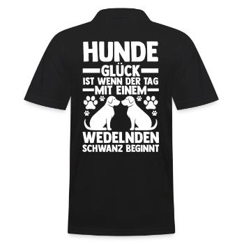 Hund Hundebesitzer Hundehalter Hundemotiv Hunde - Männer Poloshirt - Schwarz - Hinten - Kai (181cm)