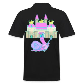 Schnecke Mittelalter Hofnarr Narr Komiker lustig - Männer Poloshirt - Schwarz - Hinten - Kai (181cm)
