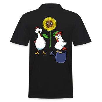poulets, jardinier amateur, jardinage, jardinage, fleur - Polo Homme - noir - Dos - Kai (181cm)