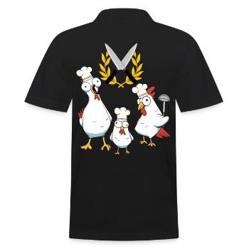 Amateur Cuisiniers Poulets Volaille Cuisinier Restaurant Local - Polo Homme - noir - Dos - Kai (181cm)