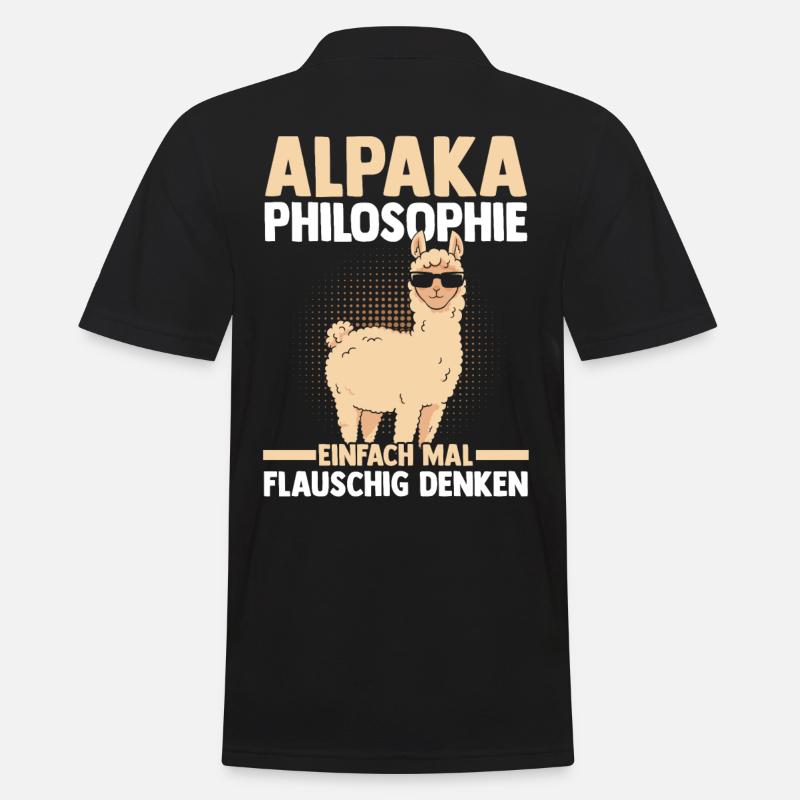 Alpaka - Männer Poloshirt - Schwarz