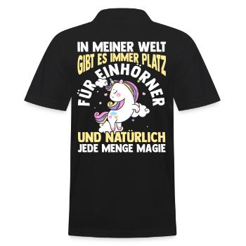 Magic Unicorn - Men's Polo Shirt - black - Back - Kai (181cm)