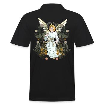 Printemps, Nature, Ange, Fleurs, Fleurs, Flore, Botanique - Polo Homme - noir - Dos - Kai (181cm)