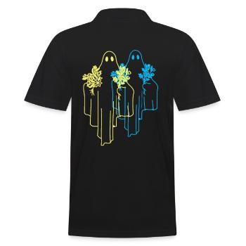 Geist Geister Gespenster Gespenst Spuk Natur - Männer Poloshirt - Schwarz - Hinten - Kai (181cm)