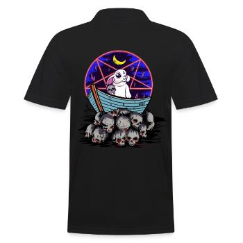 Crâne de lapin Horreur Halloween Dark Fantasy - Polo Homme - noir - Dos - Kai (181cm)