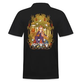 Forest Dwellers Fairy Tale Character Children Fairy Tale Dwarfs - Men's Polo Shirt - black - Back - Kai (181cm)