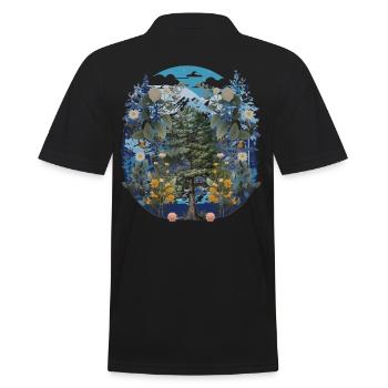 Flora, Botany, Nature, Wilderness, Forest, Spring, Climate - Men's Polo Shirt - black - Back - Kai (181cm)
