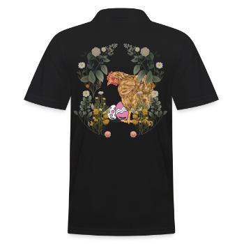 Pâques, Oeufs De Pâques, Poule, Poulet, Rural, Nature, Oeufs - Polo Homme - noir - Dos - Kai (181cm)