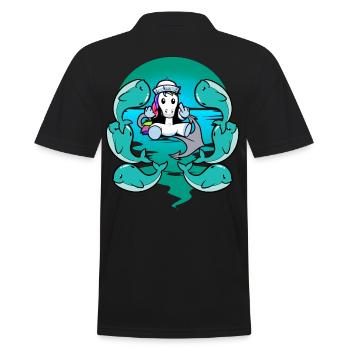 Baleine, Licorne, Marin, Marin Maritime, Marin - Polo Homme - noir - Dos - Kai (181cm)