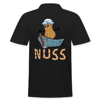 Erdnuss Seemann Deutschland Boot Nuss Matrose Ahoi - Männer Poloshirt - Schwarz - Hinten - Kai (181cm)