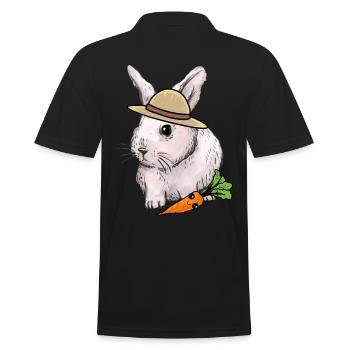 Kaninchen Hase Osterhase Kinder Haustiere Baby - Männer Poloshirt - Schwarz - Hinten - Kai (181cm)