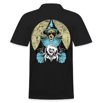 Fortune Teller Meme Future Oracle - Men's Polo Shirt - black - Back - Kai (181cm)