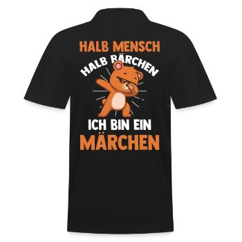Mi-humain, mi-ours - Polo Homme - noir - Dos - Kai (181cm)
