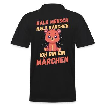 Mi-humain, mi-ours - Polo Homme - noir - Dos - Kai (181cm)