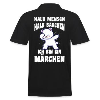 Mi-humain, mi-ours - Polo Homme - noir - Dos - Kai (181cm)