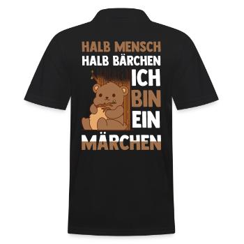 Mi-humain, mi-ours - Polo Homme - noir - Dos - Kai (181cm)