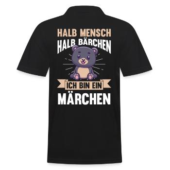 Mi-humain, mi-ours - Polo Homme - noir - Dos - Kai (181cm)