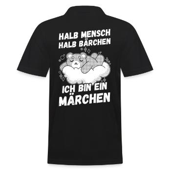 Mi-humain, mi-ours - Polo Homme - noir - Dos - Kai (181cm)