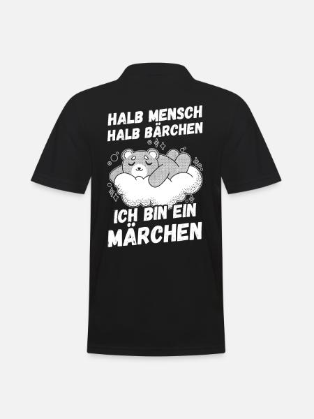 Half Human, Half Bear - Men's Polo Shirt - black