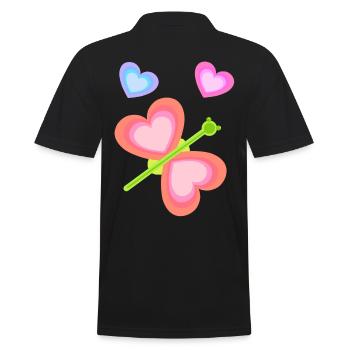 Bébé Tout-petit Printemps Papillon Coeurs Années 80 - Polo Homme - noir - Dos - Kai (181cm)